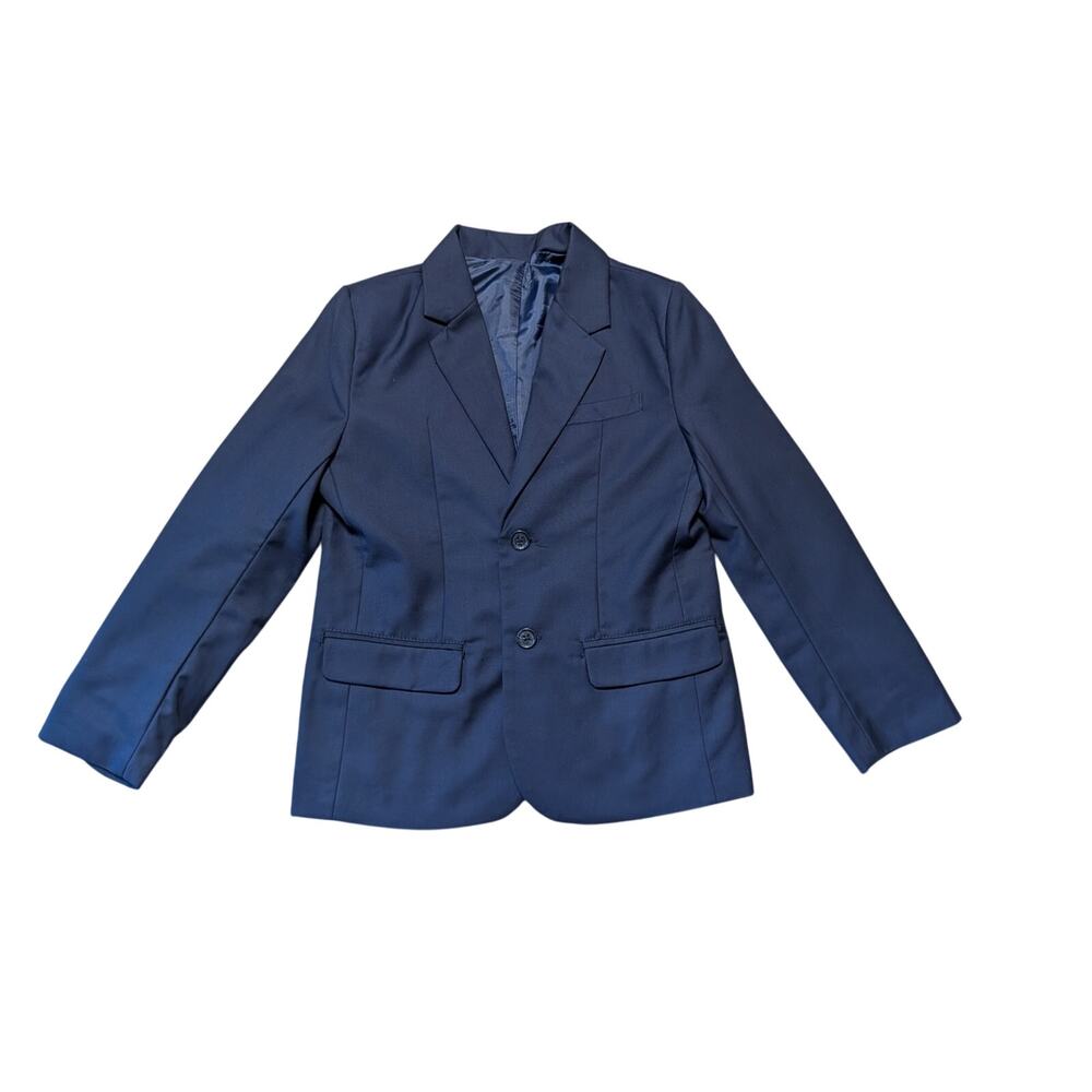 The Children's Place Boys Blazer Polyester Blend Two Button Navy Blue Size 8